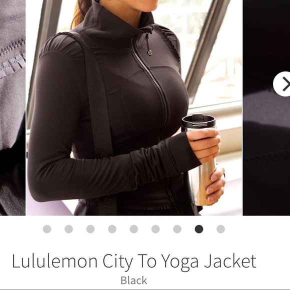 Lululemon Black City To Yoga Jacket Size 8 - Picture 10 of 11